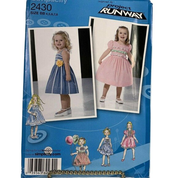 Simplicity 2430 Project Runway Bodice Dress Sundress Pattern Size BB 4 - 8 Uncut - Picture 2 of 7